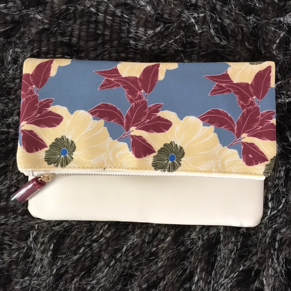 Rachel Pally Floral and Leather Clutch - Picture 1 of 8